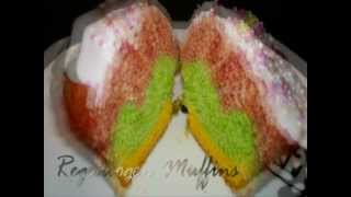 Regenbogen Muffins einfach und lecker TutorialRezept [upl. by Ninehc]