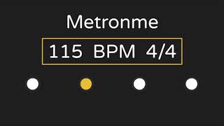 115 Bpm Metronome with Accent   44 Time [upl. by Adiv]