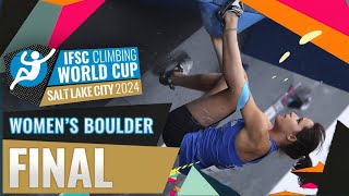 🔥IFSC Womens Final World Cup Salt Lake City 2024 [upl. by Ylram]