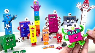 DIY Numberblocks Toys 1 to 10  Poseable Magnetic Figures  Keiths Toy Box [upl. by Adnolaj]