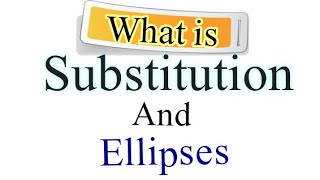 what is substitution and ellipsis in urdu hindi [upl. by Nevyar]