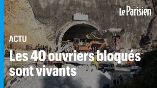 40 ouvriers piégés dans leffondrement dun tunnel en Inde [upl. by Mcripley]