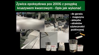 Żywica epoksydowa z posypką kruszywem do garażusklepumagazynu [upl. by Minoru398]