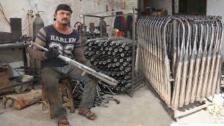 Amazing Technique of Making Motorcycle Silencers in Factory  How Bike Mufflers are Made [upl. by Gayelord288]