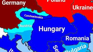 The Collapse of AustriaHungary Map Animation [upl. by Hewitt]