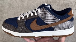 Nike Dunk Low Tweed Corduroy Blue Shoes [upl. by Jaquith]