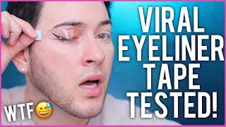 VIRAL EYELINER TAPE TESTED Hit or Miss [upl. by Nedra639]