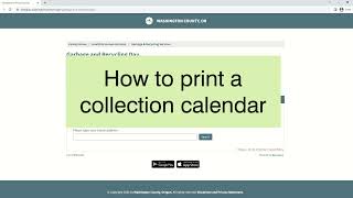 How to print your collection calendar [upl. by Ydarg5]