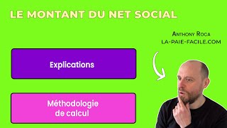 Montant Net Social Sur Le Bulletin De Paie explications et méthode de calcul [upl. by Py]