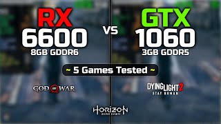 GTX 1060 vs RX 6600  How Big is The Difference [upl. by Elbart]