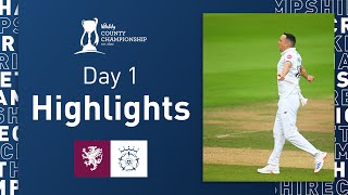 Abbott Claims 50th Wicket Of The Season  Somerset v Hampshire  Vitality CC Day One Highlights [upl. by Abbate]