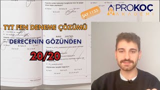 TYT FEN DENEMESİ FULLEDİM   DERECE ÖĞRENCİSİNİN GÖZÜNDEN ÇÖZÜM  yks2023 [upl. by Crowell]