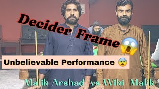 Malik Arshad vs Wiki Malik Decider Frame 😱 Unbelievable Performance By Both Players snooker [upl. by Elokyn]