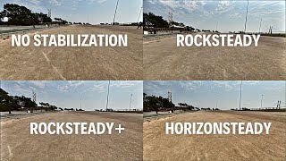 DJI Osmo Action 5 Pro Test No stabilization VS Rocksteady VS Rocksteady VS Horizonsteady [upl. by Ardnasela954]