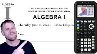 Algebra 1 Regents  June 2023 questions 1  24 [upl. by Yand]