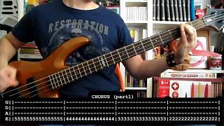 PARALISIS PERMANENTE  Un dia en Texas bass cover w Tabs [upl. by Ajile447]