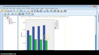 How to Percentage a Cluster or Stacked Bar Graph in SPSS [upl. by Kerat]