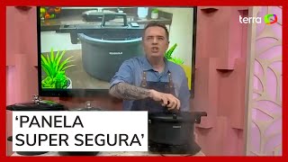 Panela de pressão transborda durante programa ao vivo e momento viraliza [upl. by Root90]