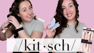 Kitsch Heatless Overnight Curls Review  Butterfly Clips Plasticfree Shampoo and More [upl. by Esela]