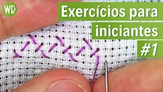 ❌2 exercícios simplespara INICIANTES 1  ponto cruz avesso PERFEITO [upl. by Namhar]