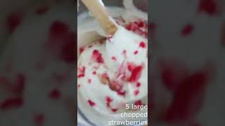 Easy Keto Strawberry Cheesecake Ice Cream No Churn Nut Free and Gluten Free [upl. by Stclair]