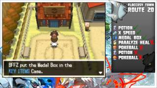 Pokemon B2 amp W2 Item location Guide Floccesy town and Route 20 [upl. by Irmina]