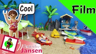 Playmobil Film quotSo ein cooles Hotel mit Wasserrutschenquot Familie Jansen  Kinderfilm  Kinderserie [upl. by Beau370]