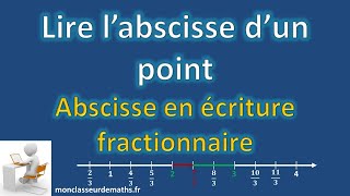 Lire labscisse en écriture fractionnaire dun point [upl. by Faubion380]