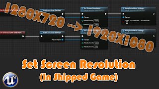 How To SetChange Screen Resolution In A Shipped Game Packaged amp Exported Unreal Engine 4 Tutorial [upl. by Ydarb]