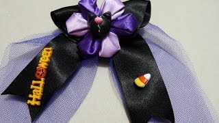 Diy Moños Halloween Cintas Tulle Diy Halloween Ribbons ties [upl. by Ware]