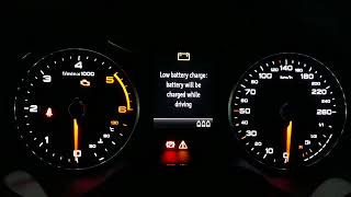 Technology⁴ᴷ  Reaction AUDI A3S3 8V with Low Voltage Battery [upl. by Trab]