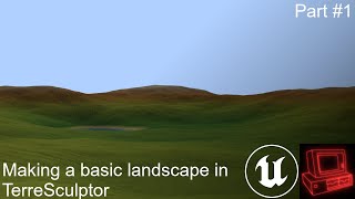 Setting up a basic terrain in TerreSculptorFree  UE5 Landscape tutorial series [upl. by Bartram]