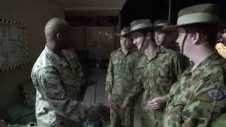 Australian Cadets Meet US Marine [upl. by Oiligriv]