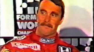 1987  Osterreichring  THAT interview between Nigel Mansell and Murray Walker [upl. by Esile]