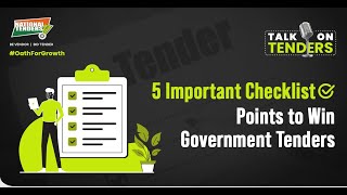 How to Win Government Tenders  5 Checklist Points to Successfully Win The Government Tenders [upl. by Petrick]