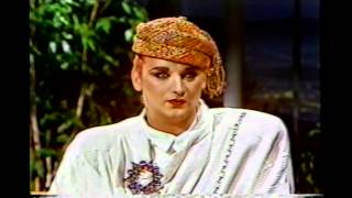 Boy George  First time with Johnny Carson cc 1984 [upl. by Ragse]