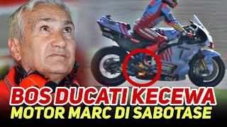 BOS DUCATI KECEWA🔥 MOTOR DESMOSEDICI GP23 MARC MARQUEZ MENGALAMI INSIDEN TERBAKAR DI GP MANDALIKA [upl. by Gatian]