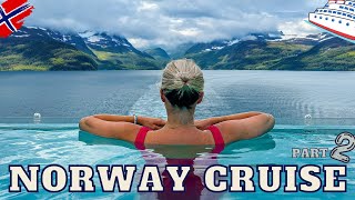 NORWAY CRUISE VLOG PART 2 STAVANGER OLDEN HELLESYLT FJORDS ON BOARD PampO CRUISES IONA AUG 2023 AD [upl. by Koo]