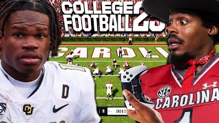 Cam Newton vs Travis Hunter LIVE got CHIPPY  College Football 25 [upl. by Thenna]