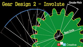 Spur Gear Design 2  Involute of the circle [upl. by Grinnell]