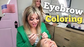 TWO LADY EYEBROW COLORINGTINTING amp WAXING Momma Makeover at The Dollhouse House Salon amp Spa 🇺🇸 [upl. by Cawley145]