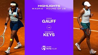 Coco Gauff vs Madison Keys  2024 Madrid Round of 16  WTA Match Highlights [upl. by Leoline66]