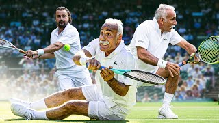 The Least Serious Tennis Match at Wimbledon 🤣 Invitation Doubles feat Mansour Bahrami [upl. by Shelbi207]