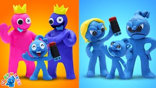 When Rainbow Friends Was Tinys Parents  Stop Motion Cartoon By Clay Mixer Friends [upl. by Adnahsed414]