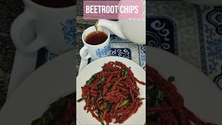 BEETROOT CHIPSEVENING SNACK chai teatimesnacks beetroot shortsfeed youtubeshorts [upl. by Nylrem]