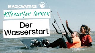 Kitesurfen lernen  EINSTEIGER  der Wasserstart [upl. by Vedis497]