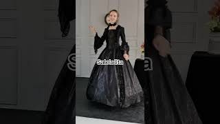 Black Floral Jacquard Gothic Victorian Dress Renaissance Victorian Ball Gowns [upl. by Yearwood]