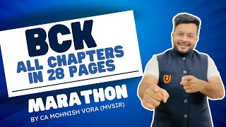 BCK All Chapters in 28 Pg  Ultimate Marathon  CA Foundation Dec 2023  CA Mohnish Vora MVSIR [upl. by Jp401]