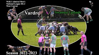 Vardre RFC v Swansea Uplands RFC WRU Admiral Mens League Div 3 West Central [upl. by Ailaro368]