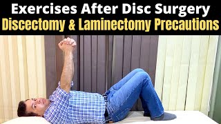 Disc Surgery Lower Back Exercises After Disc Herniation surgery Laminectomy Discectomy Precaution [upl. by Christianson]